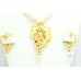 Fashion zircon Polki stone wedding jewelry Pendant set Gold Plated pearl strings